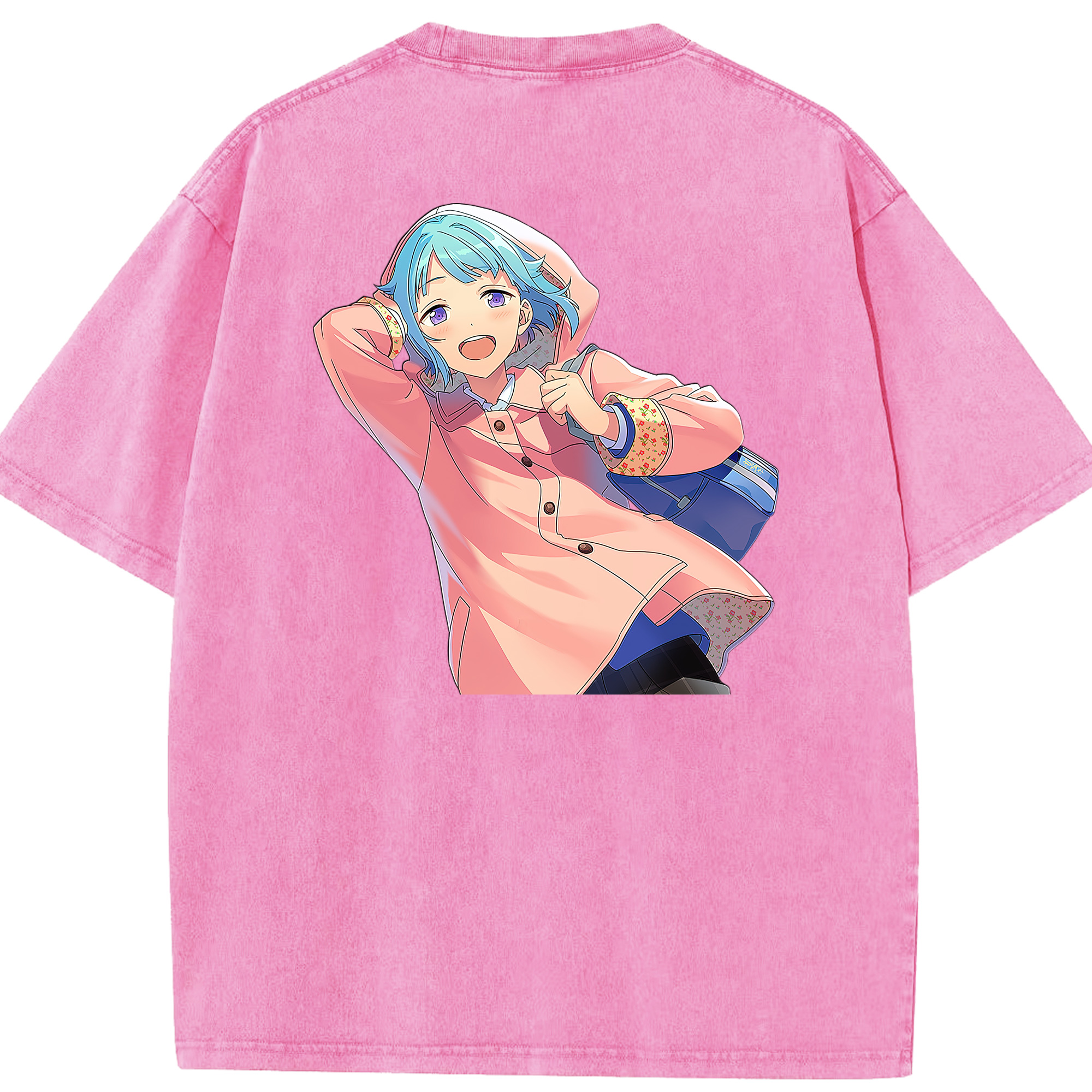 （画像用） あんさんぶるスターズ! Ensemble Stars 綿100% ヴィンテージ風 半袖Tシャツ（背面プリント）